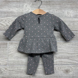 LS Waffle Knit Skirted Bodysuit & Leggings Dots 6M
