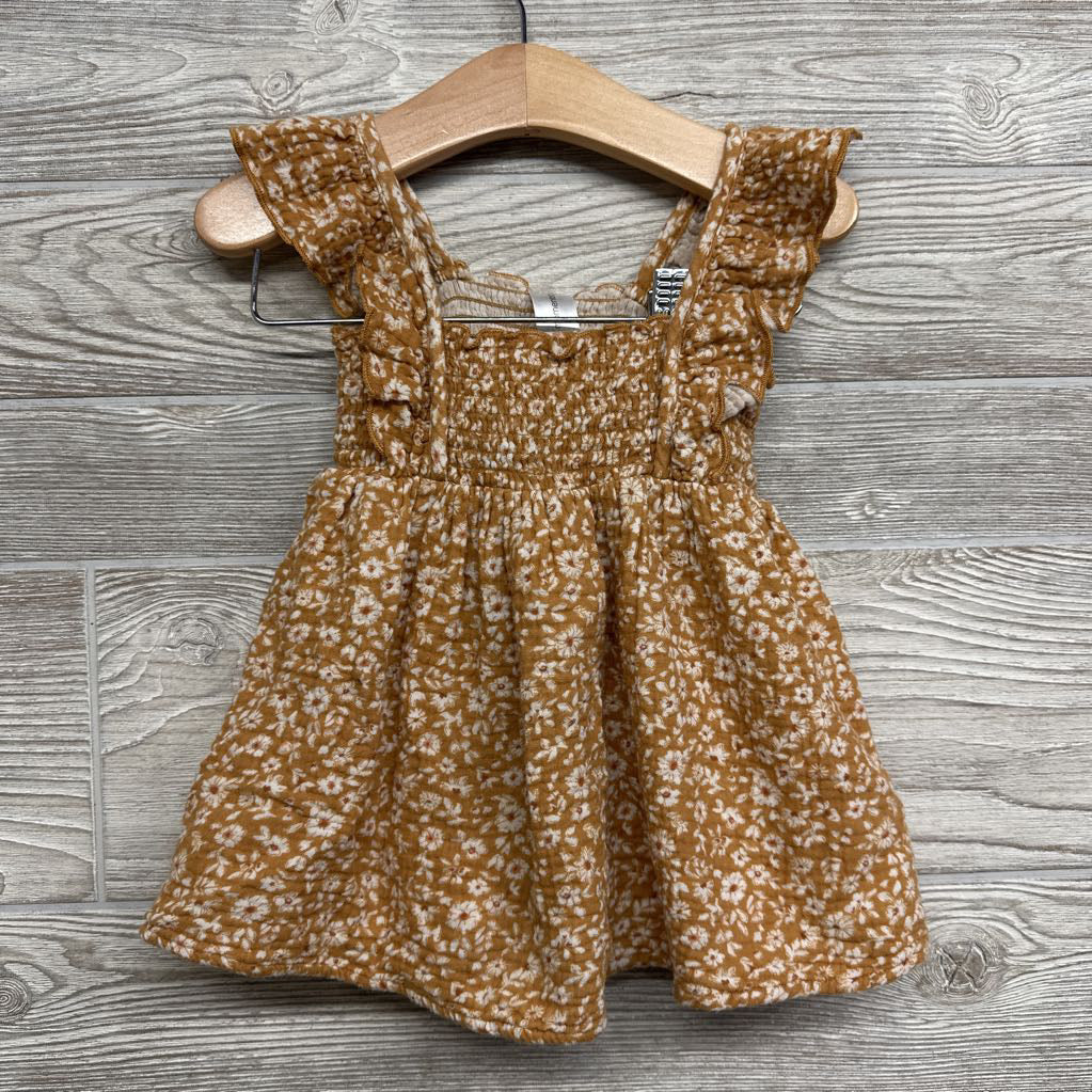 Flutter Sleeve Smocked Dress Flowers 6-9M