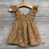 Flutter Sleeve Smocked Dress Flowers 6-9M