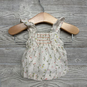 Flutter Strap Tank Top & Bloomers W/ Hat Flowers NB