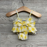 2 Pc Swimsuit Gingham Bows 12M
