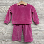 Ribbed Velour Sweater & Wide Leg Pants 12M