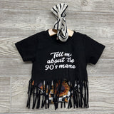 Tassel Shirt Tell Me About The 90's Mama & Checker Bummies W/ Headwrap Stripes 18M