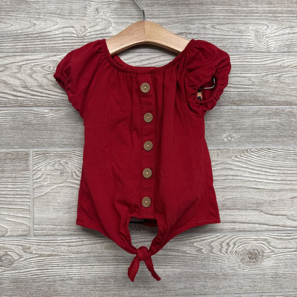 Puff Sleeve Shirt Buttons & Ruffle Shorts Animal Print 2T