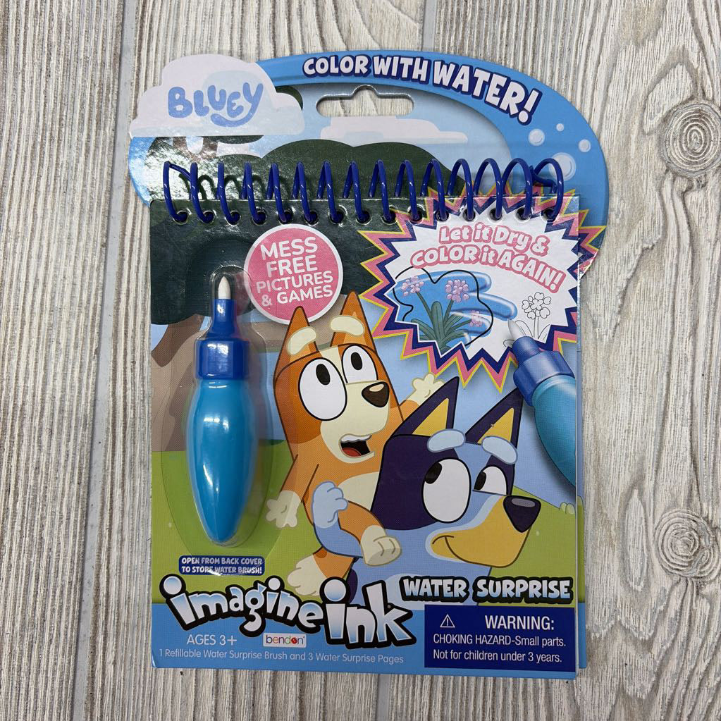 NEW Bluey Imagine Ink Water Surprise Book