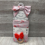 NEW Blanket, Headband & Teether Set Cherries