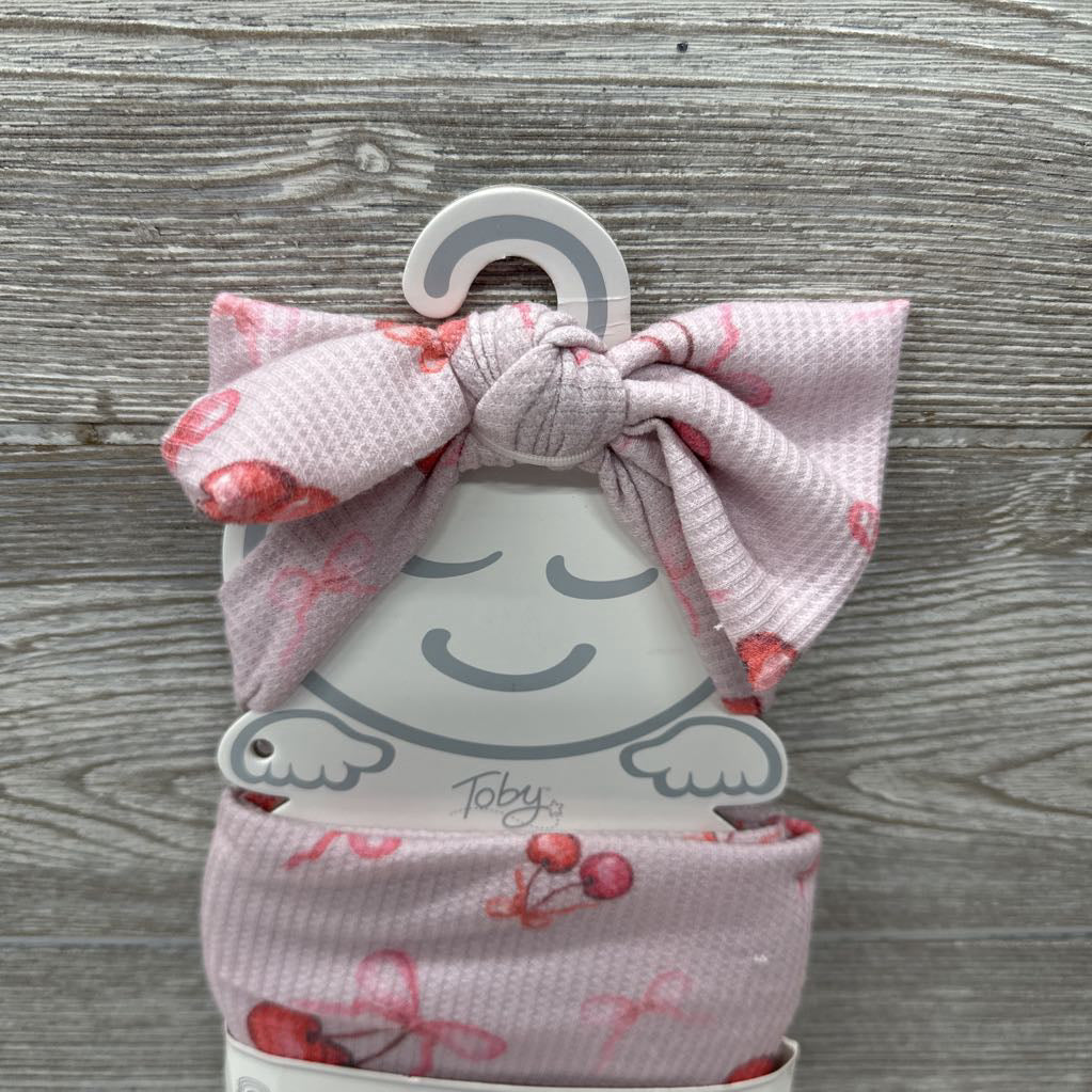 NEW Blanket, Headband & Teether Set Cherries