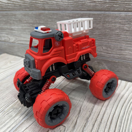 4 Pk Push & Go Fire Rescue Trucks