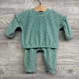Velour Crewneck & Harem Pants 0-3M