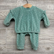 Velour Crewneck & Harem Pants 0-3M