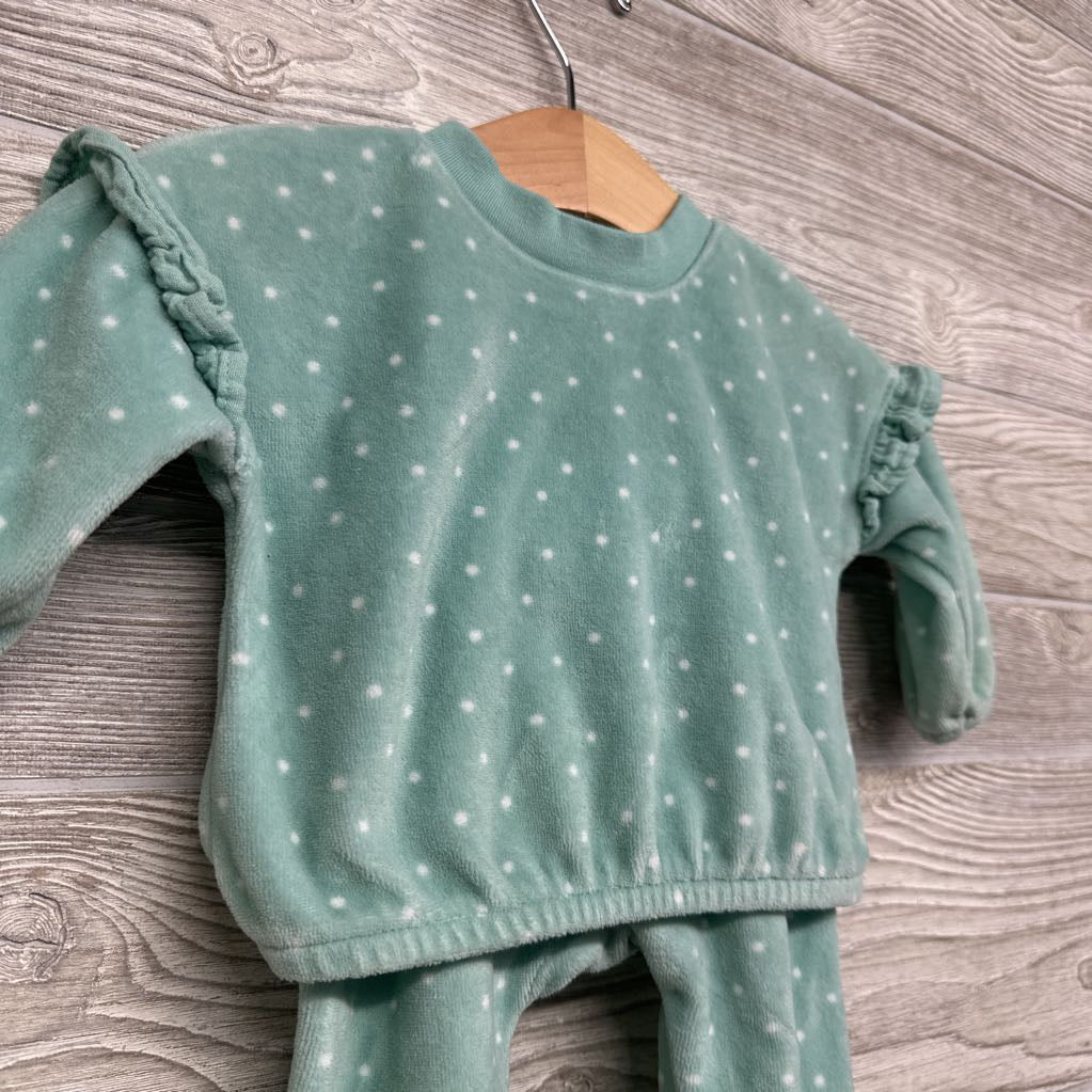 Velour Crewneck & Harem Pants 0-3M