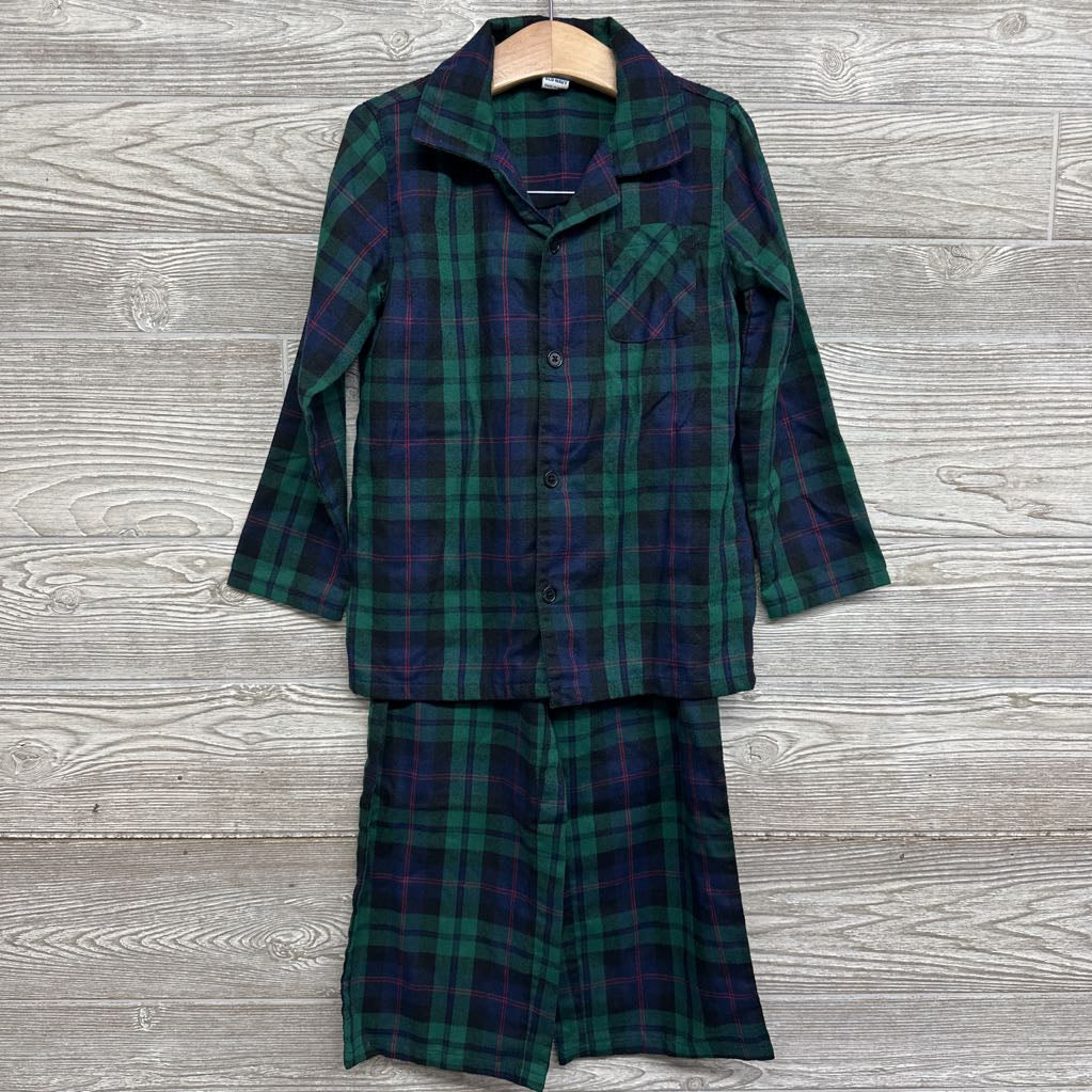 2 Pc LS Plaid Button Up PJs 6T