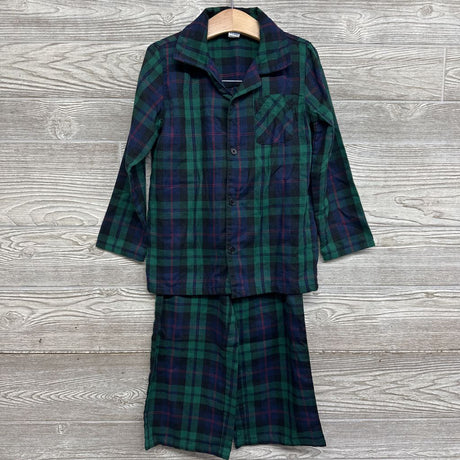 2 Pc LS Plaid Button Up PJs 6T