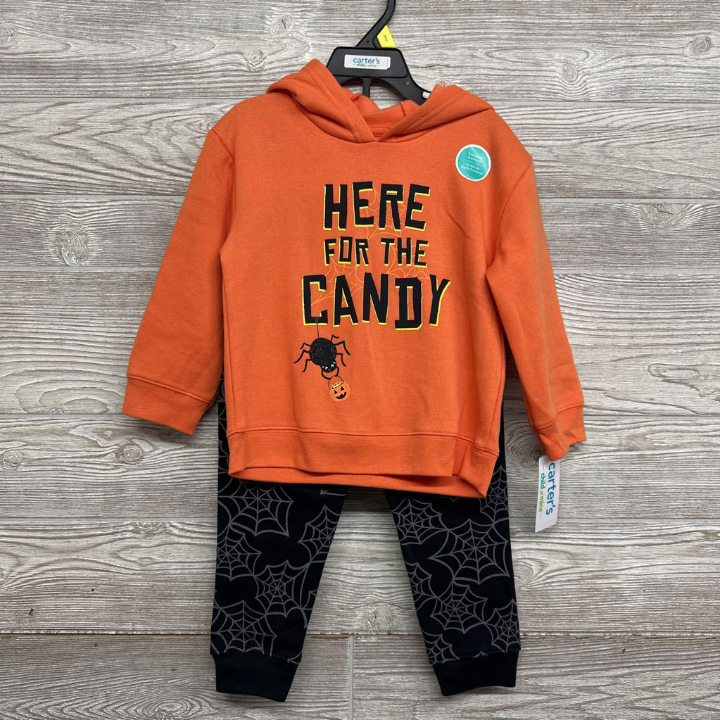 NEW Sweatshirt Here For The Candy & Sweatpants 3t