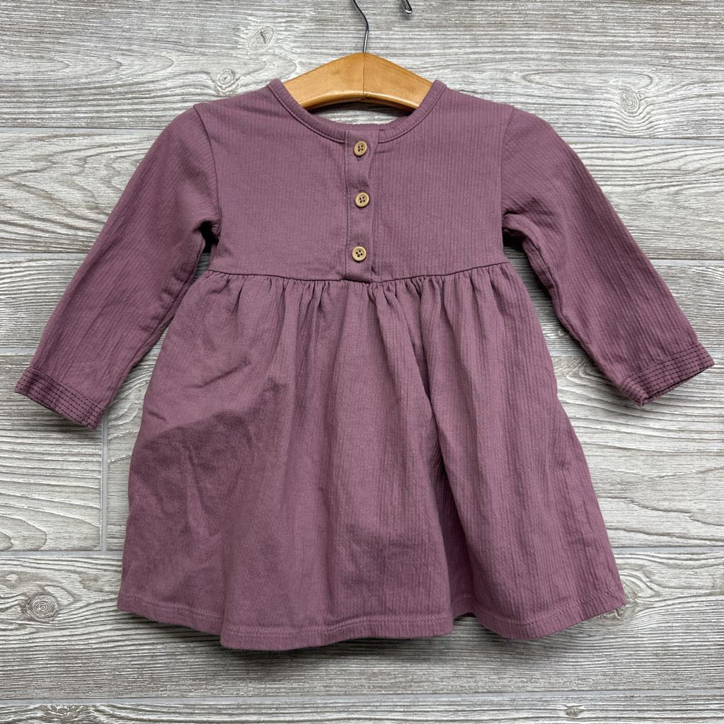 Ribbed LS Dress Buttons 18M