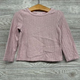 Glitter Textured Striped LS Shirt 2t