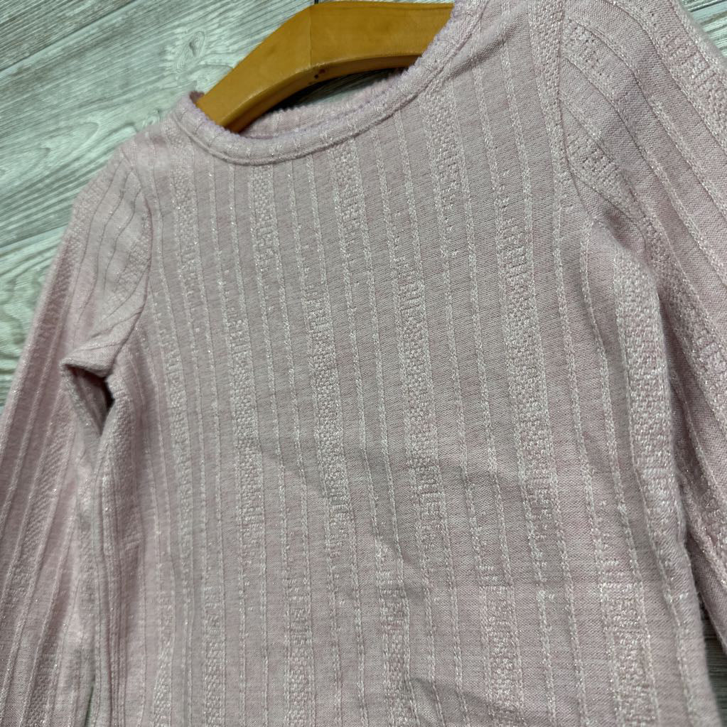 Glitter Textured Striped LS Shirt 2t