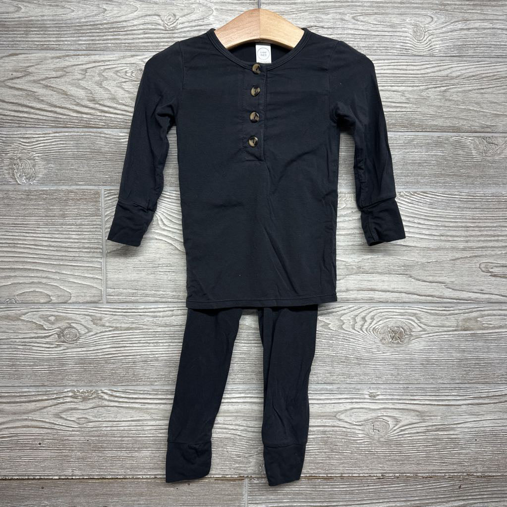 LS Bamboo Henley Shirt & Fold Over Pants 12-24M