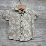 Button Up Shirt Leaves & Suspender Shorts 18M