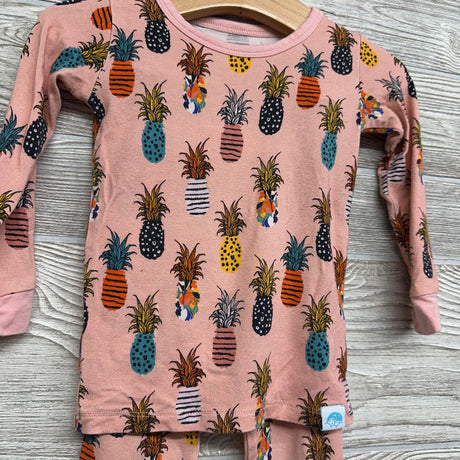 2 Pc LS Bamboo PJs Pineapples 18-24M *