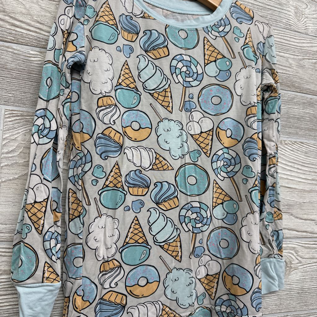 2 Pc LS Bamboo PJs Ice Cream Cones Donuts 7-8 *