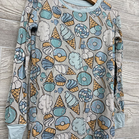 2 Pc LS Bamboo PJs Ice Cream Cones Donuts 7-8 *
