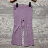 Ribbed Flare Pants Lettuce Trim 3T