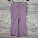 Ribbed Flare Pants Lettuce Trim 3T