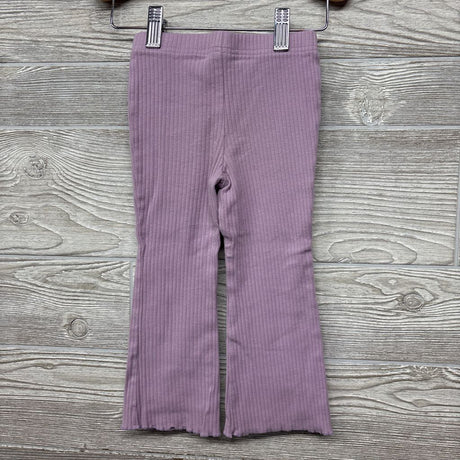 Ribbed Flare Pants Lettuce Trim 3T
