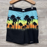 Swim Trunks Palm Tree Sunset 10-12
