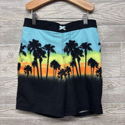 Swim Trunks Palm Tree Sunset 10-12