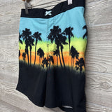 Swim Trunks Palm Tree Sunset 10-12