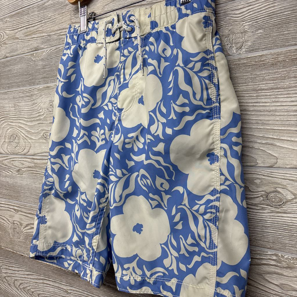 Drawstring Swim Trunks Flowers 14