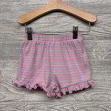 Ribbed Shorts Stripes Ruffle Trim 3T