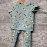 French Terry Shirt & Pants Squares 3-6M