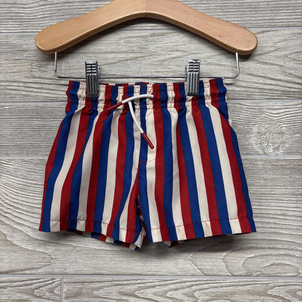 Drawstring Swim Trunks Stripes 6-9M