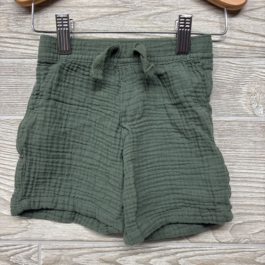 Button Up Gauze Shirt & Drawstring Shorts 12M