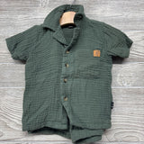 Button Up Gauze Shirt & Drawstring Shorts 12M