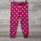 Sweater Ruffle & Knit Pants Hearts 4T