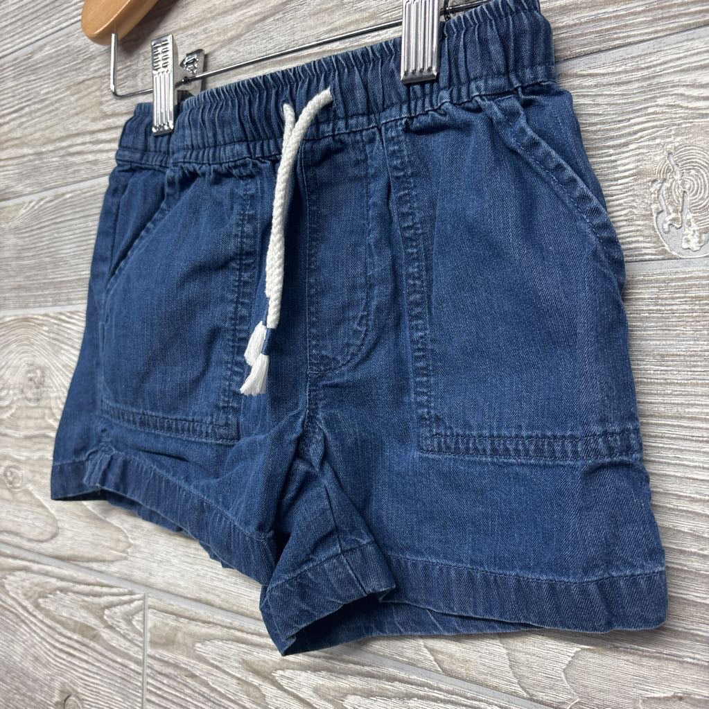 Pull On Drawstring Chambray Shorts 4