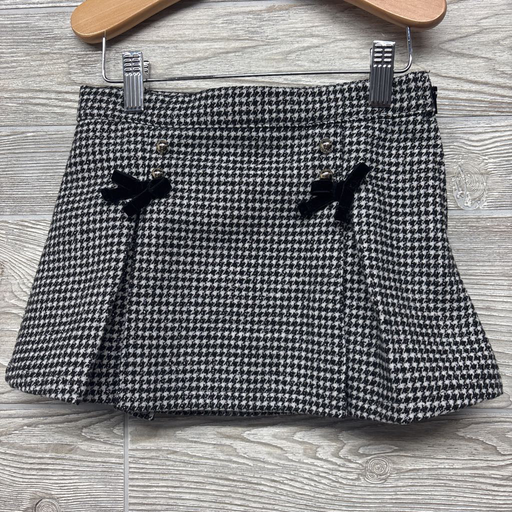 Houndstooth Peacoat & Skirt Bows 4T