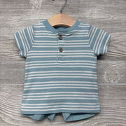 Henley Shirt Stripes & Pull On Shorts 6M