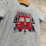 Shirt Rescue Time & French Terry Shorts Fire Trucks 9M