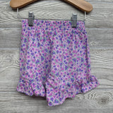 Smocked Ruffle Shorts Flowers 5-6