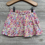 Drawstring Skort Flowers 4T