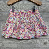 Drawstring Skort Flowers 4T
