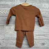 LS Ribbed Snap Up Shirt & Pants 6M