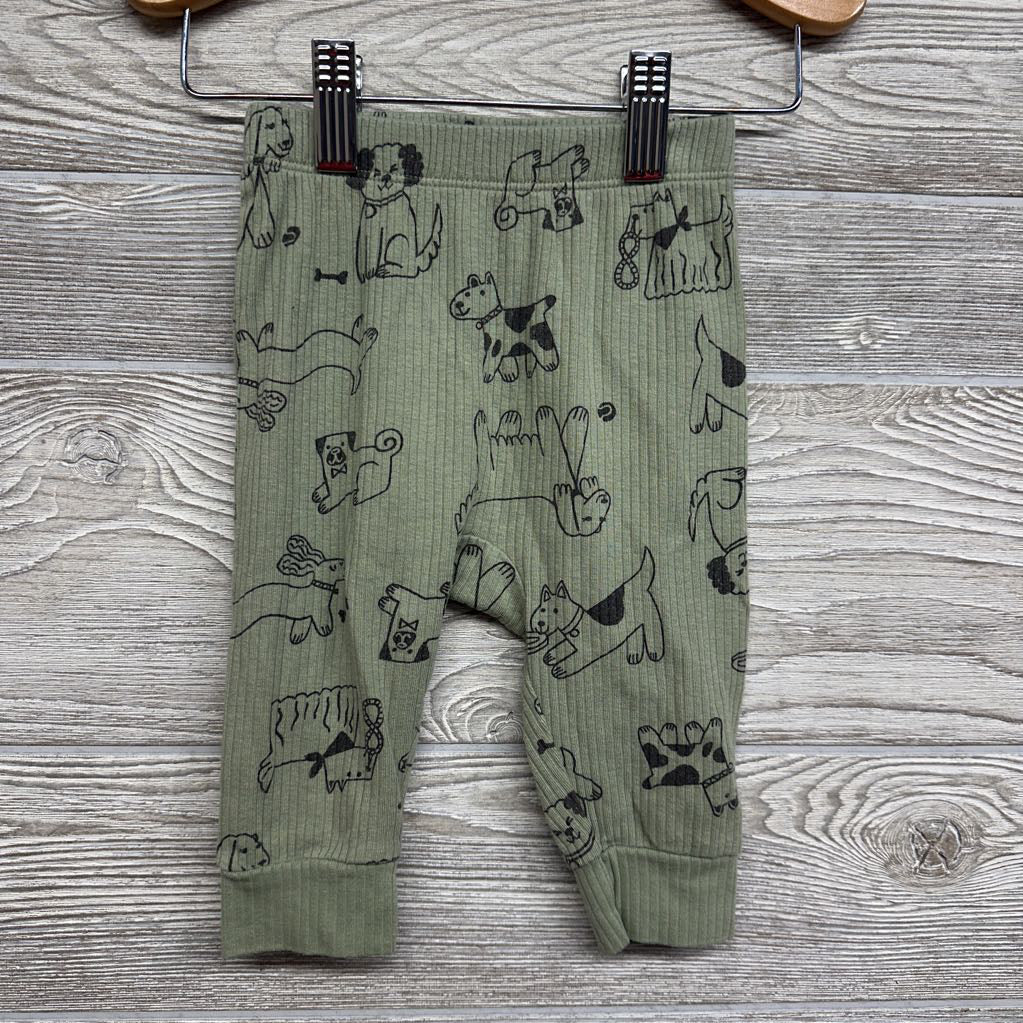 LS Ribbed Henley Shirt & Pants Dogs Bones 3-6M