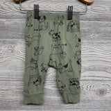 LS Ribbed Henley Shirt & Pants Dogs Bones 3-6M