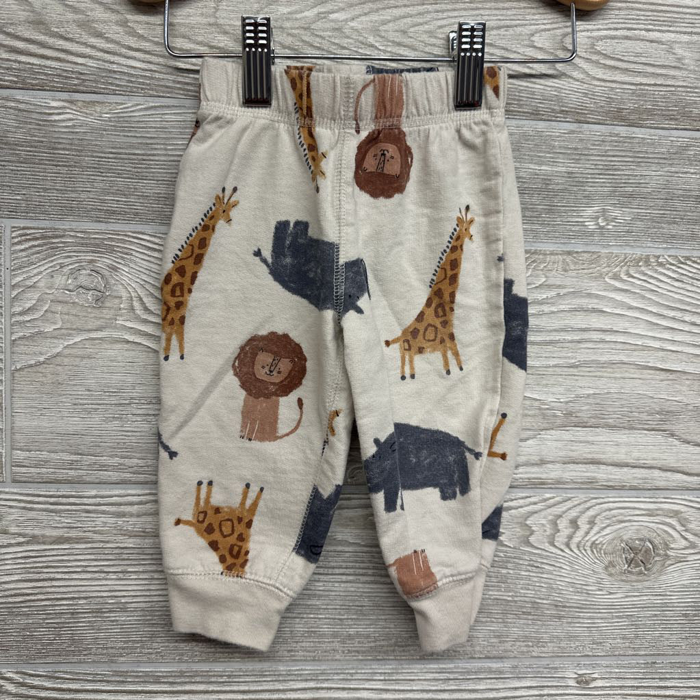 Full Zip Hoodie & French Terry Joggers Lions Giraffe 9M